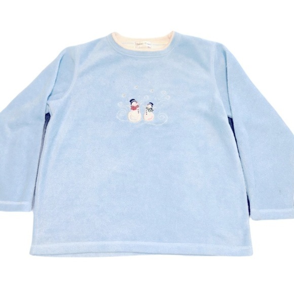 Bonnie Evans fleece Christmas pullover crewneck sweater - Picture 1 of 4